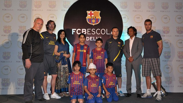 Photo from the inauguration of the new FCBEscola