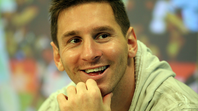 Leo Messi on Barça TV's 'El Marcador' / PHOTO: MIGUEL RUIZ - FCB