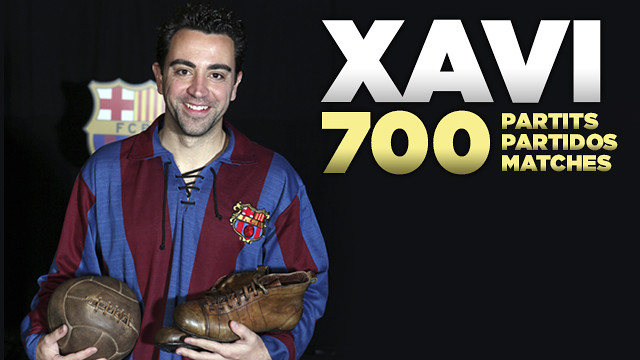 Xavi Hernández features in his 700th official match for FC Barcelona