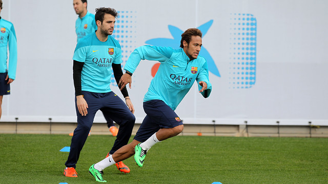 Neymar trained with the rest of the squad this morning / PHOTO: MIGUEL RUIZ - FCB