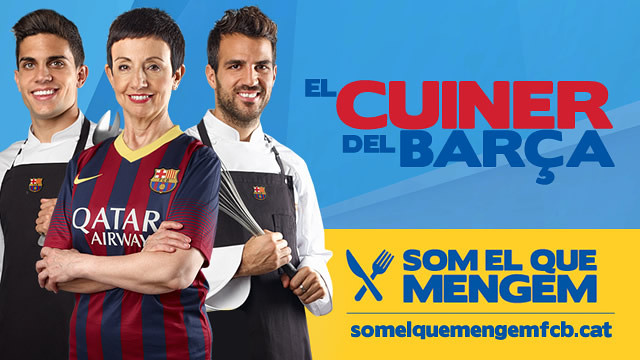 Carme Ruscalleda, Marc Bartra y Cesc Fàbregas son la imagen de 'Somos lo que comemos'. Carme Ruscalleda, Marc Bartra y Cesc Fàbregas son la imagen de 'Somos lo que comemos'.