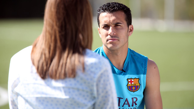 Pedro Rodríguez in an exclusive interview for Barça TV and the Club website / PHOTO: MIGUEL RUIZ - FCB