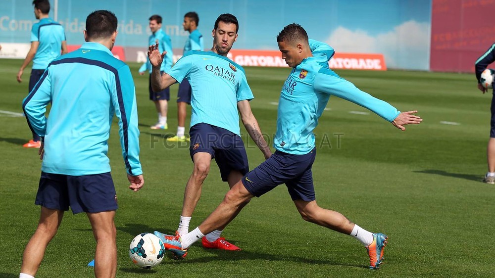 Foto de l'entrenament d'aquest dijous