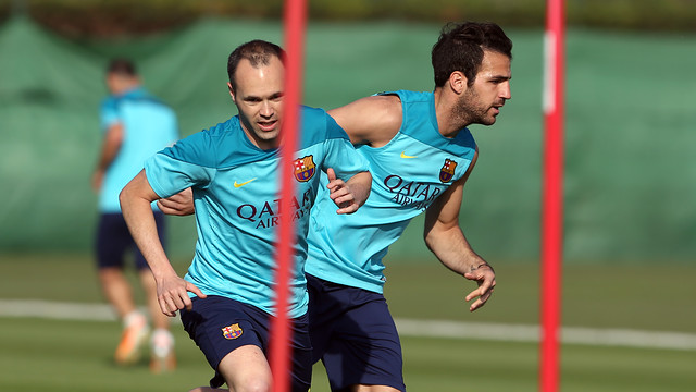 Iniesta and Cesc / PHOTO: MIGUEL RUIZ-FCB.