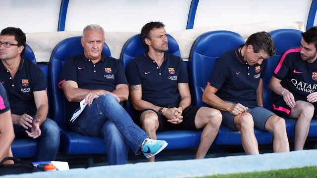 Luis Enrique managed the Barça first team for the first time tonight. PHOTO: MIGUEL RUIZ-FCB.