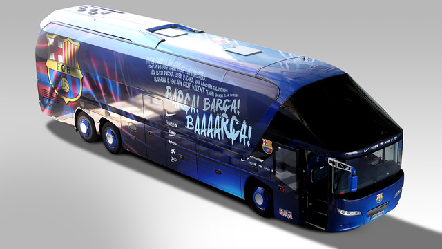 The new design on the first team bus / PHOTO: FCB The new design on the first team bus / PHOTO: FCB
