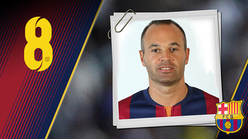 A. Iniesta Potret Andrés Iniesta Luján. Nomor punggung 8