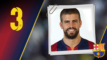 Piqué Portrait Gerard Piqué Bernabeu. Number 3