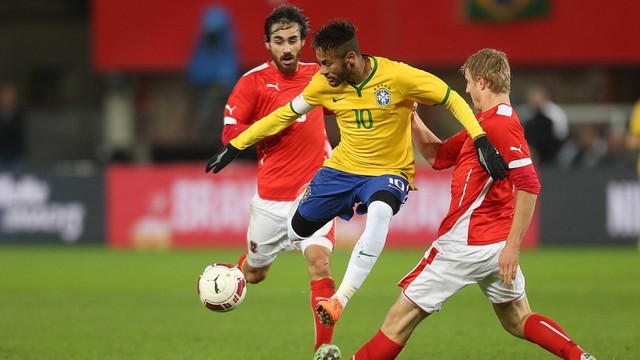 Neymar in action against Àustria / FIFA.COM Neymar in action against Àustria / FIFA.COM