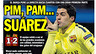 Luis Suárez hitting the back pages