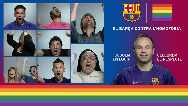 Imatge gràfica de la iniciativa 'El Barça contra l'homofòbia'. Imatge gràfica de la iniciativa 'El Barça contra l'homofòbia'.