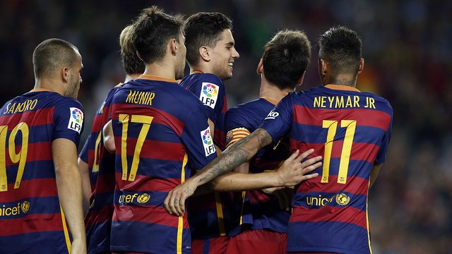 Bartra, Neymar and Messi all scored against Levante at Camp Nou on Sunday night. / MIGUEL RUIZ-FCB