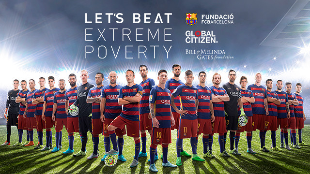 The official poster of the 'Let's beat extreme poverty' campaign. The official poster of the 'Let's beat extreme poverty' campaign.