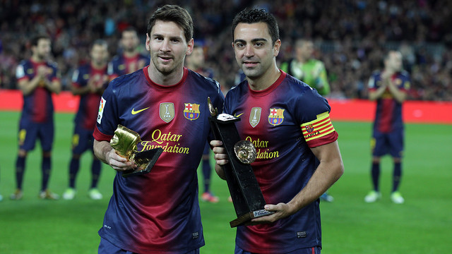 Messi and Xavi offer the Golden Boot and the Príncipe de Asturias award ...